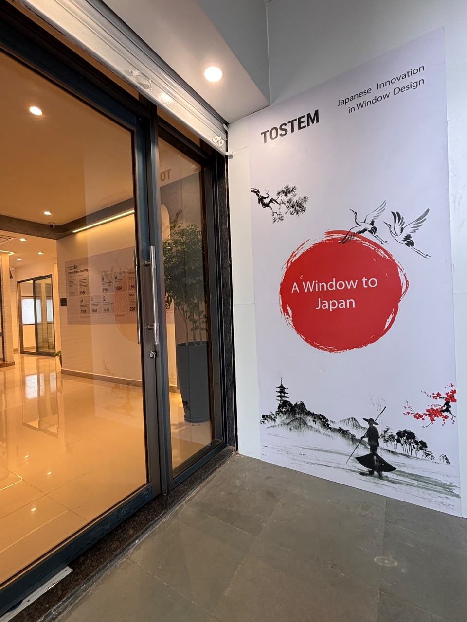 TOSTEM showroom entrance — A Window to Japan