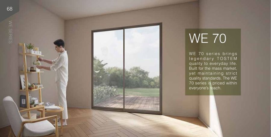 Aluminium sliding window and door opening onto a garden